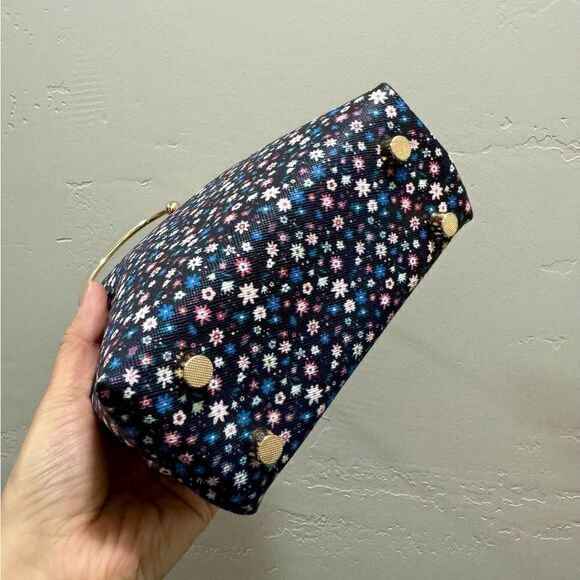 Handmade Oriental Style Genuine Leather Top Handle Kisslock Bag & Mini Purse Set - Picture 12 of 16